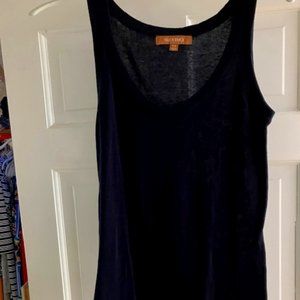 Navy sleeveless knit top